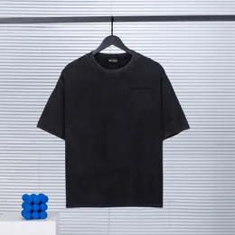 BLCG Lencia 2023 Summer New 250g 100 ٪ من القطن القطن T-Shirt Men عالية الجودة طباعة اللون قطرة قطرة فضفاضة قمم كبيرة الحجم 202303
