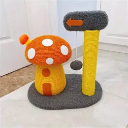 Mushroom House Cat Climbing Frame Sisal Cat Scratching Board Scratch Resistant Grinding Claw Baby Cat Jumping Platform Cat Scratching Post Pet Cat Toys