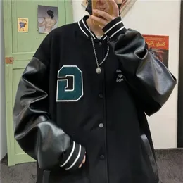 Jaquetas femininas preto G feminino American Baseball Bomber estudantes Racer Zip Up Uniforme Casal Harajuku Hip Hop Streetwear roupas