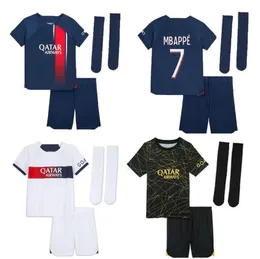 Koszulki piłkarskie psgs 22 23 24 zestawy piłkarskie dla dzieci paryż MBAPPE HAKIMI MARQUINHOS VERRATTI maillot de foot psgs koszulka dziecięca