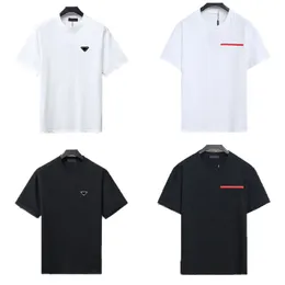 Tasarımcı Mens T Shirt Klasik Üçgen Rozeti Kadınlar Polo Gömlek Lüks Grafik Tee Yaz Tshirts Boyut M/L/XL/XXL/XXXL/XXXXL