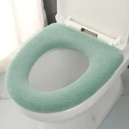 Крышка сиденья туалета растягиваемая умываемая удобная крышка многоцветная подушка для ванной комнаты мягкие теплые прокладки