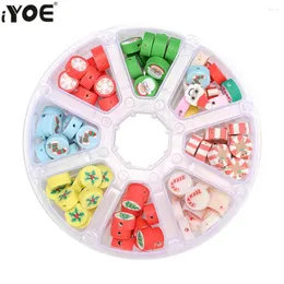 الخرز IYOE 120PCS 10 مم KIRDAM KIT SANTA SNOMMAN SNOMMAN POLYMER CLAN