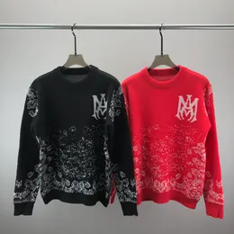 2023 Yeni Avrupa Kadın ve Erkek Tasarımcı Sweaters Retro Klasik Lüks Sweatshirt Erkekler Kol Mektubu Nakış Yuvarlak Boyun Rahat Yüksek kaliteli jumper019