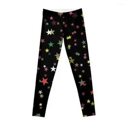 Calças ativas estampa multicoloridas céu noturno estrelas leggings academia roupas esportivas mulher push up vestuário fitness