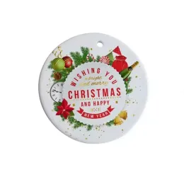 Rohlinge, Sublimation, Keramikornament, Fliesenornament, Anhänger, Hängedekoration, 7,6 cm, Weihnachtsornamente, personalisierbar, handgefertigt für Baumdekorationen, beste Qualität