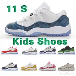 Kids Youth Jumpman 11 Low Pink Navy Green Yellow Snakeskin Light Bone Basketball Shoes for Infants Little Children Black Mint Cherry Cool Grey Toddler 11 Low Shoe 25-35