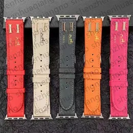 WatchBands Watch Strap Band 38mm 40mm 41mm 42mm 44mm 45mm 49mm Iwatch 2 3 4 5 6 7 Bands läderband Armband Fashion Stripes Watchband