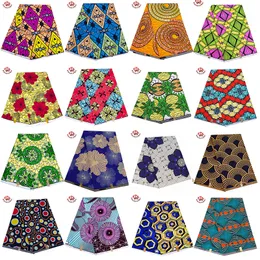 Tyg och sömnad Bintarealwax Grossisthandel Afrika Farbic Ankara Polyester Sytyg Lätt färg Material för kvinnor Festklänning FP6390 230707