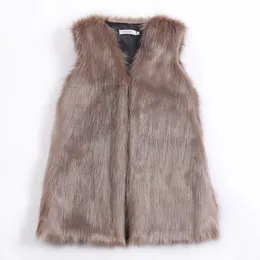 Pants Hjqjljls Women Fashion Slim Faux Fur Vest Long Gilet Furry Sleeveless Fur Jacket Female Fur Coat Casual Streetwear Veste