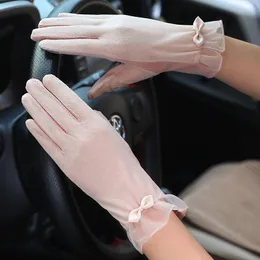 Cycling Gloves Summer Anti-UV Sunscreen UV Resistant Cycle Thin Non-slip Women Driving Mesh Breathable Ice Fashion