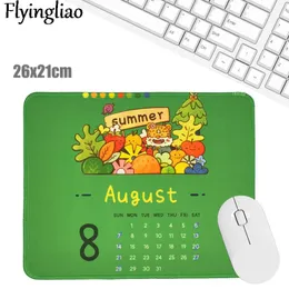 August Pattern Silicone Mouse Pad Nature Nordic Style Mouse Pad for Gaming Laptop Desk Pad Mouse Pad Wrist Rest Office Desk Pad