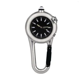 Fickur Bärbar Clip On Carabiner Watch Ryggsäck unisex med lätt klättring för utomhuscamping hemutrustning