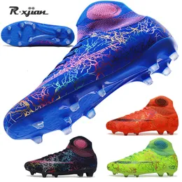 Safety Shoes Men's Sliver Black High Ankle AG/FG Sole Outdoor Cleats Football Boots Shoes Soccer Cleats Women Soccer Cleats Training Football 230707