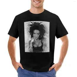 Herrpikétröjor Magical Vibes Lauryn Hill -svart och vitt - Digital Paint By Iona Art T-Shirt Tees Herr Grafiska T-shirts