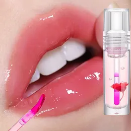 リップグロス フラワーオイル 栄養を与える色 常に変化する唇 プランパー 保湿 ラインを軽減 ロングラスティング化粧品