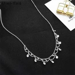 펜던트 목걸이 Uini Tail 's Design -Selling 925 Tibetan Silver Round Bead Necklace Temperament Sweet Romantic Creative Tassel