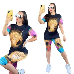 Summer Daily Tracksuits Roupa Camiseta Casual Women Camiseta e Shorts Duas Peças Conjuntos Free Navio