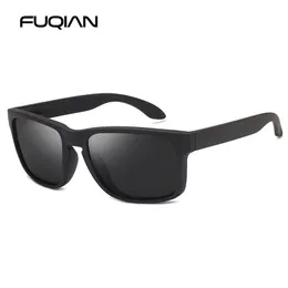 FUQIAN Klassische Mode Quadratische Polarisierte Sonnenbrille Männer Vintage Kunststoff Männlichen Sonnenbrille Frauen Stilvolle Schwarz Sport Shades UV400