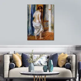 Lienzo impresionista, albornoz hecho a mano, pintura de paisaje de Pierre Auguste Renoir, obra de arte, decoración moderna para sala de estar