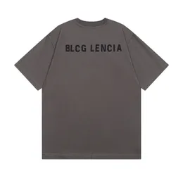 BLCG LENCIA 2023 Summer New 250g 100% Cotton T-shirt Men High Quality Print Color Sleeve Drop Tshirts Oversize Tops 2023269