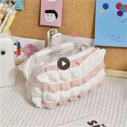 Pen Box Large Capacity Junior High School Student Cosmetic Pouch Ins Niche Style Cute Bag Pencilcase Supplies Zipper