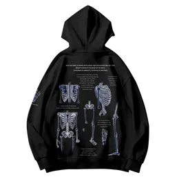 Hosen Übergroße Hoodies Haruku Herren Kleidung Goth Schädel Muster Y2k Damen Hoodie Anime Top Hoody Kawaii Sweatshirt Tops Mit Kapuze