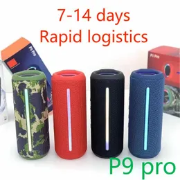 P9 Pro Max Bluetooth -динамик Flip6 Портативные динамики на открытом воздухе Audio Kaleidoscope Top конфигурация водонепроницаемое стерео бас -динамик TF Card