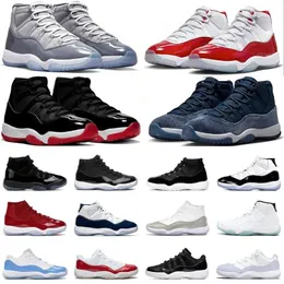 11 Cherry Bred Shoes Basketball 11S와 같은 승리 96 White University Legend Blue Pantone Midnight Navy Cool Grey 25th Anniversary Sports Shoes