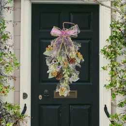 Fiori decorativi Ghirlanda natalizia a goccia a goccia appesa inverno per ornamento primavera estate