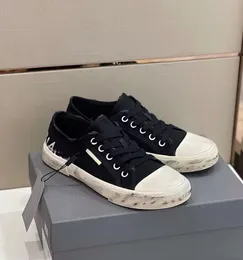 Balencigaa Çiftler Erkekler Düşük Lüks Üst Sneaker Ayakkabı Yıkılmış Pamuk Kauçuk Sole Sıradan Daireler Graffiti Baskılı Silinme Yumuşak Bez Kaykay Yürüyüş EU38-45