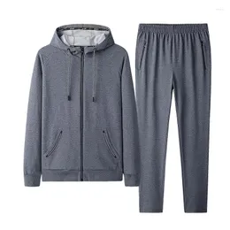 Men's Tracksuits Winter Thick Men Sports Suit Sweat Tracksuit Hooded Sportswear Zipper Jackets Pants Casual Hoodie Sets Plus Size 8XL 9XL