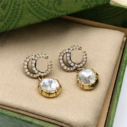 Kolczyki Designer Stud G double Earing Luxury Charm Women Diamond GGity biżuteria Womam Pearl 346546