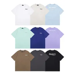 BLCG LENCIA 2023 lato nowy 250g 100% tkanina bawełniana T-shirt mężczyźni wysokiej jakości nadruk kolor spadek rękaw luźne koszulki topy typu oversize 2023107