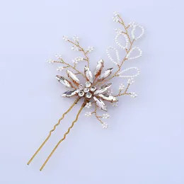 Haarspeldjes 1 STKS Strass Haarspelden Bruiloft Sieraden Accessoires Bloem Crystal Bridal Vrouwen Ornament Hoofd Decoratie Pins