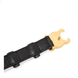 Cintura da donna nera di design per cinture di lusso in pelle da donna classica 2,5 cm vita semplice cintura da uomo casual fibbia in oro placcato retrò popolare