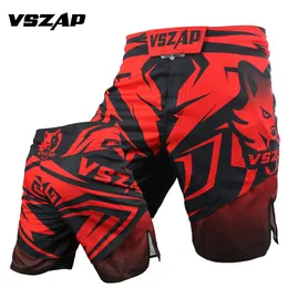 Shorts pour hommes VSZAP Muay Thai Vêtements Rouge Court Mma Shorts de sport Formation Boxer Shorts Sanda Respirant Coton Lâche Boxe Boxe 230707