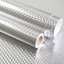 3D Wall Panel 40x100200cmThick Waterproof Kitchen Aluminum Foil Selfadhesive Large Drawer Pad Oilproof Paste Oil Stickers Tools 230707