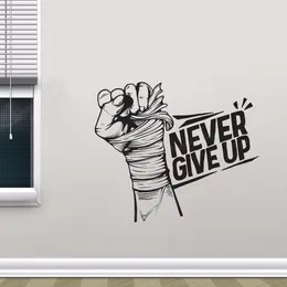 3D Wall Panel Never Give Up Motivational wall decal Gym Decor vinyl never give up quotes Phrase sport training Sticker 230707