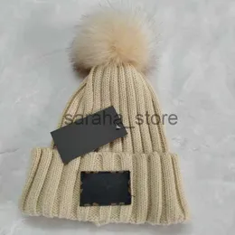 Beanie / Skull Caps Winter Brand Female Fur Pom Poms Hat Fashion Cap per le donne Designer Berretti lavorati a maglia Berretti da donna J230710