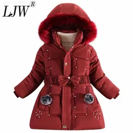 Вниз пальто вниз, девочка, зимняя хлопковая, детская модная пальто модные детские детские детские няни теплые куртки детская одежда 412 лет 2201006 L230710
