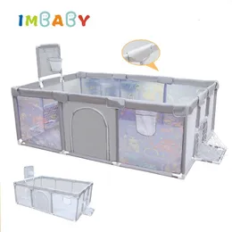 Baby Rail IMBABY Box per bambini Cartoon Baby Corralitos con angolo protettivo Box per bambini Parchi giochi al coperto per parco giochi per bambini 230707