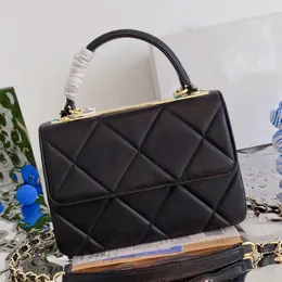 Kobiety luksusowy projektant torby Crossbody torebka cena hurtowa torba z prawdziwej skóry torebka z klapką na ramię z małą i dużą kratą rozmiar diamentu 25cm