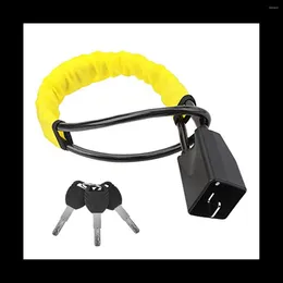 Steering Wheel Covers Lock Safety Belt Anti-Theft Device-Yellow