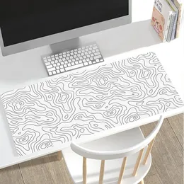 Large Black and White Gaming Mouse Pad Gamer Big Mouse Mat Computer Gaming Locking Edge MousePad 90x40cm Keyboard Desk Mice Pad