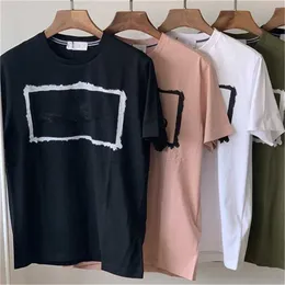 Kortärmade kläder Herr T-shirts Sommar högkvalitativ bomull herr T-shirt tryckt brev Korrigering Crew Neck för älskare Casual Mode Bottenskjorta 52ns80plqo