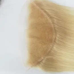 12-24inch Blonde 613# Color HD Swiss Lace 13x4 Lace Frontal 4x4 5*5 Lace Closure Indian 100 ٪ Human Virgin Hair Silky مستقيم