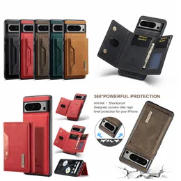 DG. Wallet Pack Pack Cases for Sony Xperia 1 10 V One Plus 11 Google Pixel Fold 8 Pro 7a 6a 6a 2in1 Slot Business ائتمان بطاقة الجيب أكياس كيكستاند أكياس أكياس