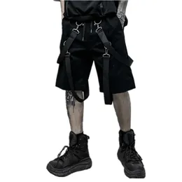 Mäntel Männer Sommer Bänder Hip Hop Cargo-Shorts Casual Streetwear Shorts Herren Haruku Punk Kurze Hosen Bermuda Homme