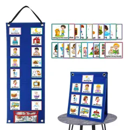 Advertising display equipment Daily Visual Schedule For Kids Routine Cards Home Chore Chart Toddlers Wall Planner Breakfast Lunch 230707